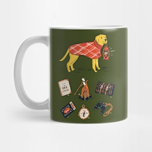 Vintage Camping Labrador Mug